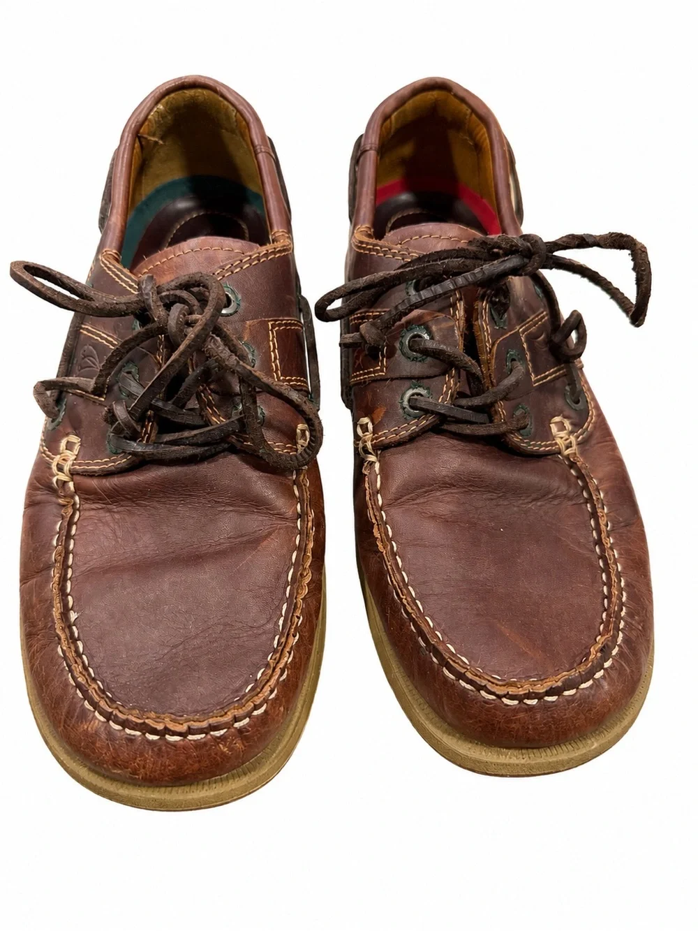 ECCO Brown Leather Boat Shoes Size EU 40